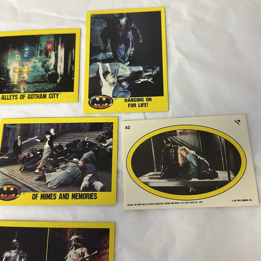 Vintage 1989 Topps Batman Movie trading cards 10 Total